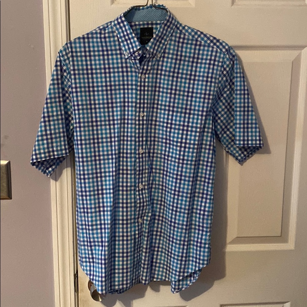 Tailorbyrd Men’s Blue Gingham Check Casual Shirt
